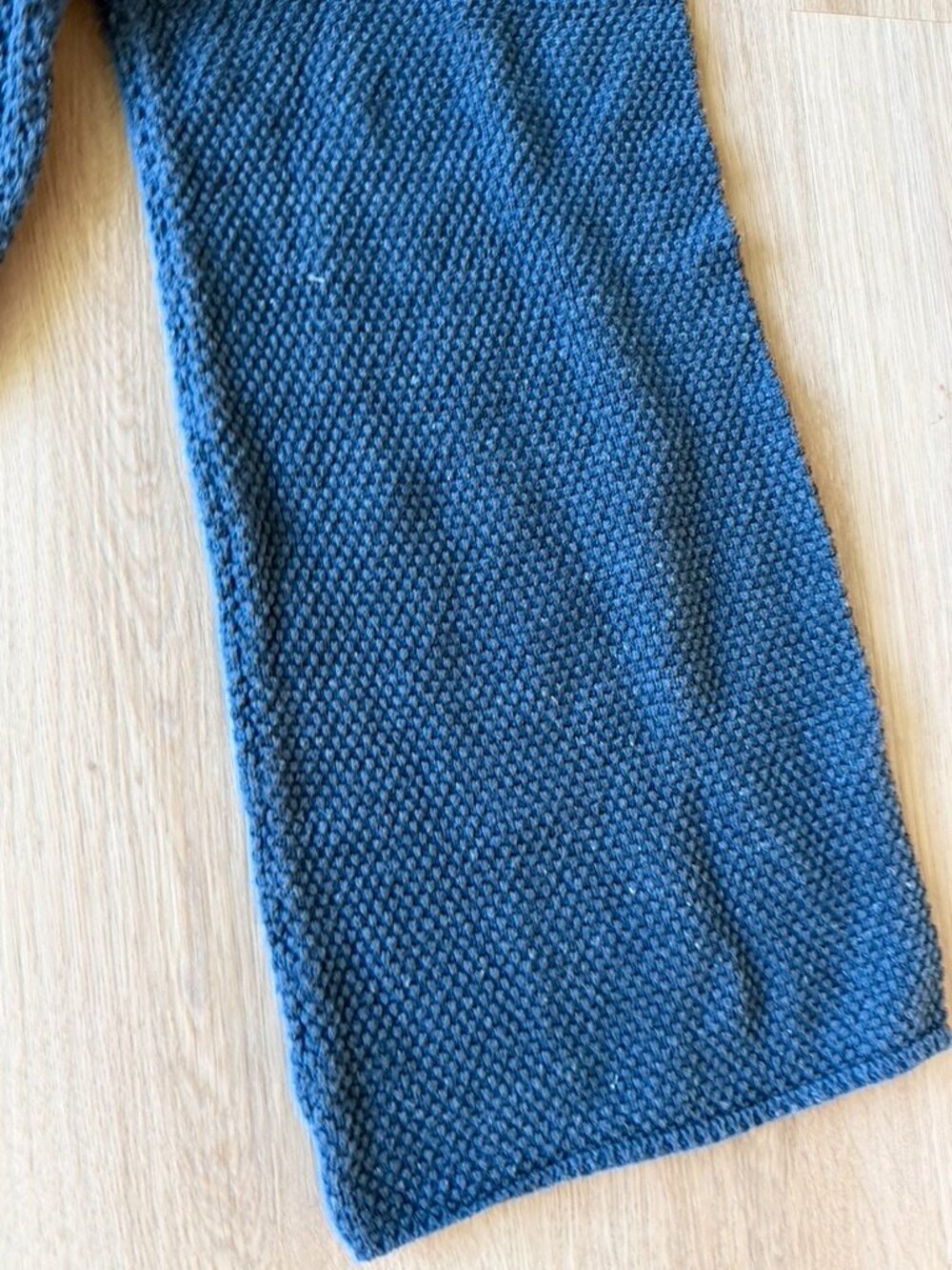 Free People Textured Knit Sweater Pants wide leg Small Navy - Picture 3 of 8
